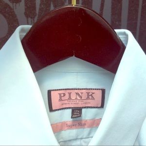 Thomas Pink Super Slim Light Blue Oxford